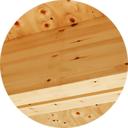 集成材を梁に使用